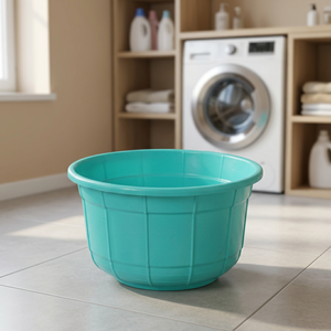 Handmade Eco Friendly PP Plastic Simple Waste Basket Round Standing Trash <b>Bin</b> Indoor Outdoor Home Office Hotel <b>Kitchen</b> NDURO - Product Image 1
