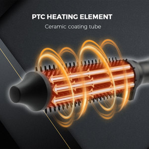 Xách tay điện tóc Styler với PTC gốm nóng Bàn chải tóc nóng làm mịn và Curler <span class=keywords><strong>Volumizer</strong></span> - Product Image 2