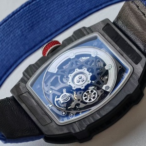 Reloj Mecánico RM Luxurious Reserve Sapphire de Alta Calidad, Personalizable, con Elegante Esqueleto de Fibra de Carbono y Correa de Nailon Brillante - Product Image 6