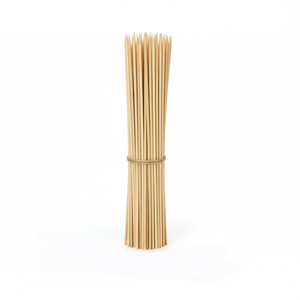 100% Natural Bamboo Kabob Skewers 5mm Thick 17cm Length for Outdoor BBQ Cleaning Fruit Barbecue Grill Packed in Bag - Product Image 1