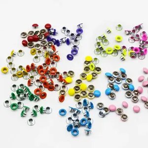 Factory Price Colored Painted Metal Grommets Colored Eyelet For Shoe Clothing