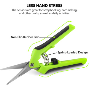 DIY Grade <b>Plastic</b> Handles Anti-Slip Grip Straight <b>Edge</b> Pruning Shears Hand-held Fruit Picking Scissors for Tree Care - Product Image 4
