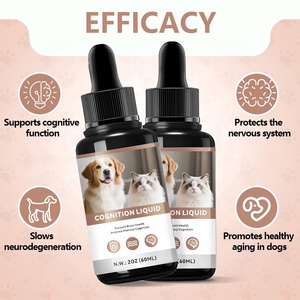 Gouttes de cognition pour chiens et chats, complément alimentaire pour la santé du cerveau, DHA liquide pour animaux de compagnie, saveur personnalisée, soin du système immunitaire liquide pour animaux de compagnie - Product Image 2