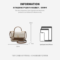 Nouveauté Automne 2025 : Sac à main carré en PU à motif géométrique pour femme, élégant et haut de gamme, bandoulière unique
