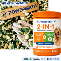 Friandises à Mâcher Probiotiques pour Chiens – Complément Probiotique pour Chiens – Nutrition Animale – Arrête la Perte de Poils – Friandise à Mâcher