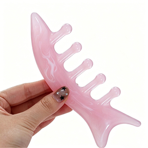 Peine de Masaje Meridian 2 en 1 Personalizado, Masajeador Facial y Nasal, Peine de Masaje Capilar Multifuncional de Resina - Product Image 5