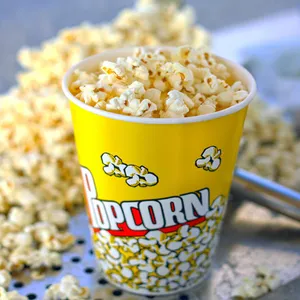 Confezione da 100 scatole di Pop Corn usa e getta a buon mercato all'ingrosso che imballano la scatola di Popcorn di carta stampata personalizzata di moda per il film