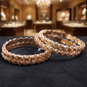 ขายส่งกำไลทองชุบ 14K18K24K ทองเหลืองชุบทอง กำไลข้อมือแบบสั่งทำ กำไลลายดั้งเดิม เครื่องประดับแฟชั่น โอโร จอยเอเรีย - Product Image 4