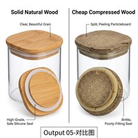 Bouchon en bambou écologique personnalisé avec logo Landy pour flacon en verre de parfum ou cosmétique