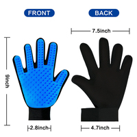 Gant de Massage et Toilettage pour Animaux, Cinq Doigts, Épilation, en Silicone pour Chien et Chat, Lavage et Brossage