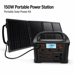 สถานีไฟฟ้าพกพา 150W แบตเตอรี่ลิเธียมแบบชาร์จไฟได้ เครื่องกำเนิดไฟฟ้าพลังงานแสงอาทิตย์ พอร์ต Type C สำหรับการตั้งแคมป์กลางแจ้ง การเดินทาง ชุดแผงโซลาร์เซลล์ - Product Image 3