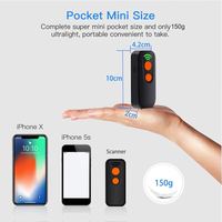 Escáner de Código de Barras Láser 1D Portátil Mini de Bajo Precio para Inventario, Lector de Imágenes Inalámbrico para Tablet, iPhone, iPad, Android, iOS, PC, POS