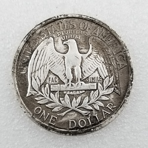 Réplique en laiton du Dollar d'argent de George Washington de 1865, reproduction d'une pièce de monnaie très recherchée - Product Image 3