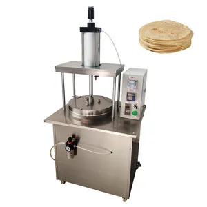 เครื่องทําโรตีไฟฟ้ากึ่งอัตโนมัติเครื่องกดแป้ง Tortilla ชาปาตีเครื่องทําขนมปังทาโก้