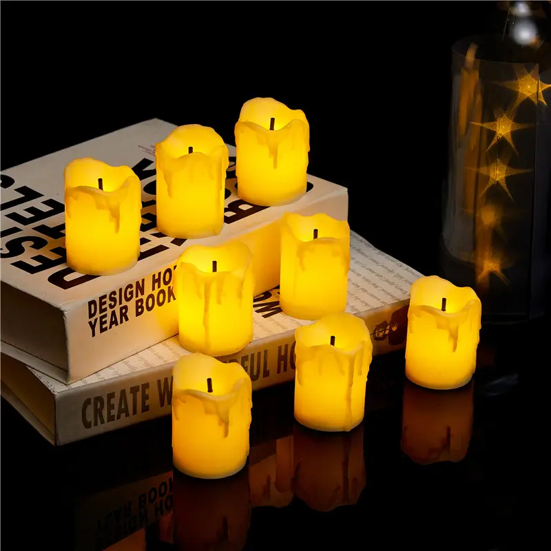 Прямая Продажа с фабрики, черные фитильные светодиодные свечи