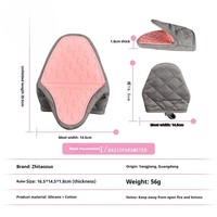 Gants de four isolants en silicone à motif poisson avec doublure en coton épais pour la cuisson au four et au micro-ondes en cuisine intérieure
