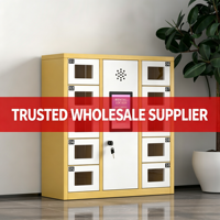 Casier de stockage intelligent à reconnaissance faciale avec caméra CCD, paiement par code QR, enregistrement et retour en libre-service, pour la location et le partage
