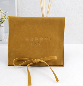 Pochette à bijoux en velours personnalisée avec logo, emballage et présentoir pour bijoux, pochette enveloppe en faux daim avec logo - Product Image 1