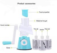 Nieuwe Design Multifunctionele Snijder Wortelsnijder 3-in-1 Handmatige Spiralizer Groente Fruit Snijder Gereedschap Handmatige Mandoline Snijder