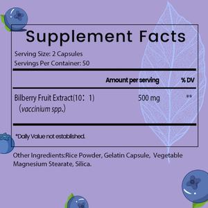 Capsules d'extrait de myrtille OEM ODM, soutien antioxydant, santé oculaire, complément alimentaire végétalien, sans OGM, soutien du système immunitaire - Product Image 2