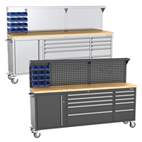 Chariot d'atelier Kinbox Premium durable avec coffre à outils et ensemble d'outils à main Kraft Germany pour mécaniciens professionnels