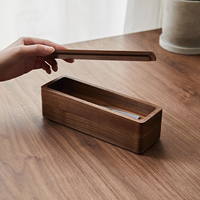 Boîte de rangement de bureau double couche en bois de noyer avec couvercle et séparateur amovible Boîte de rangement en bois pour bijoux de bureau et de maison