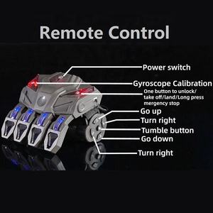 Avion télécommandé AiJH EPP, avion de combat RC avec lumière, quadricoptère à 360° de rotation, connexion 2,4 GHz, jouet d'avion RC pour débutants - Product Image 3