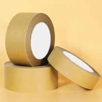 Ruban de papier kraft auto-adhésif adhésif acrylique fort résistant pour sceller les cartons de couleur marron avec impression de logo personnalisé