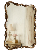 Miroir sur pied de luxe baroque fait main avec cadre en bois et verre HD pour la décoration intérieure, chambre et entrée - Vente en gros