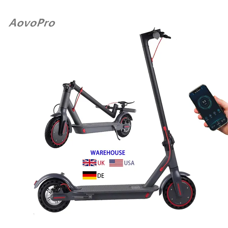 Aovopro EU 350w Motor E Scoter Waterproof Ip65 8.5 Inch Elektrikli Scoter Double Brake Scooter Elektirikli Scoter