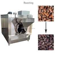 Ligne de production de poudre de cacao commerciale 100kg 200kg, machines de transformation du cacao en poudre, torréfacteur et décortiqueuse de fèves de cacao