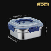 Vente en gros de boîte à lunch Bento élégante Récipient alimentaire hermétique en acier inoxydable Pique-nique extérieur portable