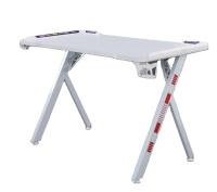 Bureau d'ordinateur en bois rose pour fille avec 8 lumières LED, design en forme de L, fonctionnalités intelligentes pour le bureau - Pas encore d'avis