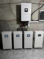 Аккумуляторная батарея LiFePO4 48В 15кВтч для солнечных систем, 8000 циклов, 15 шт. LF280K 280Ач, с BMS JK V19, LCD-дисплеем, на колесах, готова к автономной работе