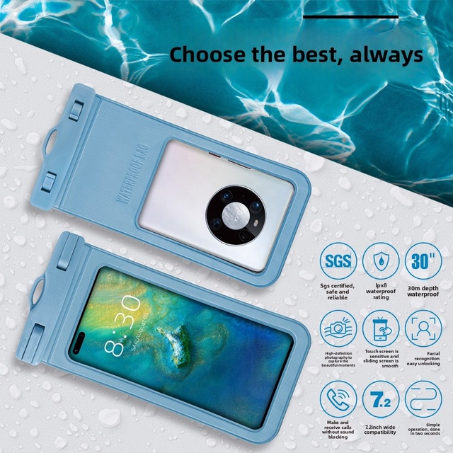 Summer Hot Selling Universal Waterproof Phone Case Swimming Beach Phone Bag Boating Summer Waterproof Phone Bag