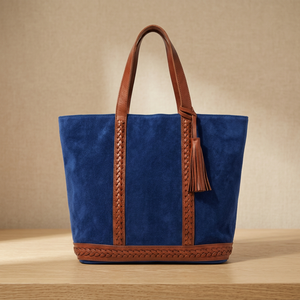 Pochette de mode pour femme en cuir véritable faite à la main, fermeture éclair, imperméable, durable, légère, grande capacité, sacs à main décontractés BS - Product Image 6