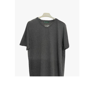 T-shirt uni ample à col en V 100% coton pour homme, vêtements décontractés, respirant, séchage rapide, respectueux de l'environnement, anti-rétrécissement, manches courtes - Product Image 4