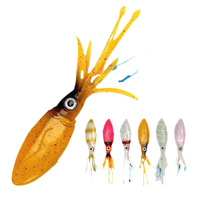 Leurre souple lumineux pour la pêche en mer, yeux 3D, pour la pêche à la traîne en bateau, leurre artificiel pour eau salée, 90g/130g, matériau synthétique
