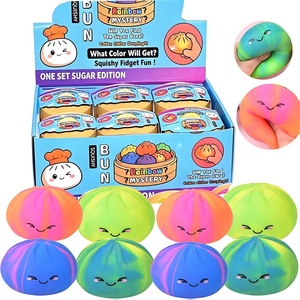 Squishy Bao Bun de haute qualité, mignon et mystérieux, souple, tie-dye, pour enfants - Product Image 1