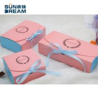 Boîte à dessert jetable personnalisée avec logo, boîte à gâteau
