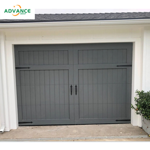 Porte de <span class=keywords><strong>garage</strong></span> double résidentielle automatique électrique en aluminium et bois, style Carriage House, pour la sécurité, fournisseur chinois - Product Image 2