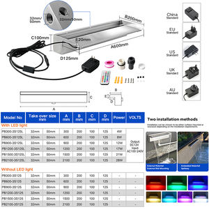 Jardines decorativos 12V Acero inoxidable Piscina Cascada Fontain Water Blade Cascada para piscina - Product Image 3