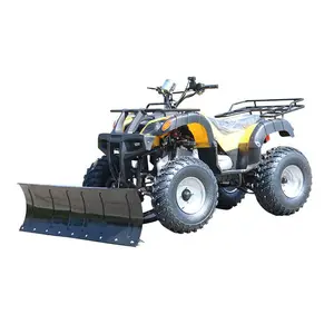 ATV Road Snow Sweeping Snow Removal Machine Tractor Mounted Snowplow Gasoline Four-wheel Ride-on Snow Plow Cleaning Machine