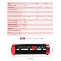 Traceur de découpe large de 1350 mm, largeur de coupe de 1240 mm, force de 2000 g, précision de 0,01 mm, axe en acier, découpeur de vinyle avec caméra VA48