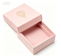 Boîte en papier mat deux pièces de différentes couleurs, personnalisable avec estampage à chaud, motif unique, petite boîte cadeau carrée vide pour bijoux