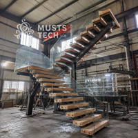Escalier sur mesure : Conception et développement d'ingénierie en collaboration avec des architectes, directement de l'usine