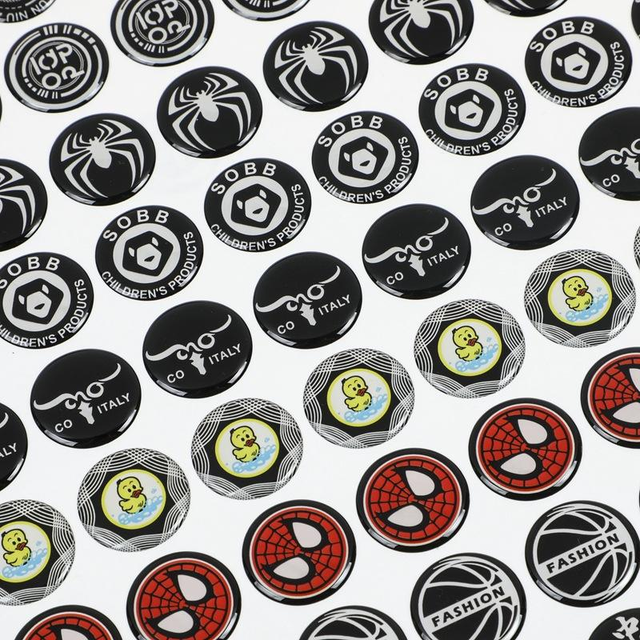 Custom Logo Crystal Drop Glue Sticker 3D Dome Stickers Epoxy Resin Waterproof Eco-friendly Label