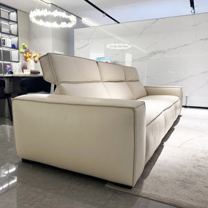 कारखाने आधुनिक <span class=keywords><strong>3</strong></span> सीटर लक्जरी चमड़े के इलेक्ट्रिक सफेद मैनुअल रिलेक्चर यूएसबी चार्जिंग के साथ यूएसबी चार्जिंग - Product Image 4