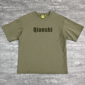 เสื้อยืดสตรีทแวร์คุณภาพสูง พิมพ์ลาย ดีไซน์คอกลม เนื้อผ้าหนา เสื้อยืดโอเวอร์ไซส์ทรงบ็อกซี่ ผ้าฝ้าย สำหรับผู้ชาย - Product Image 1