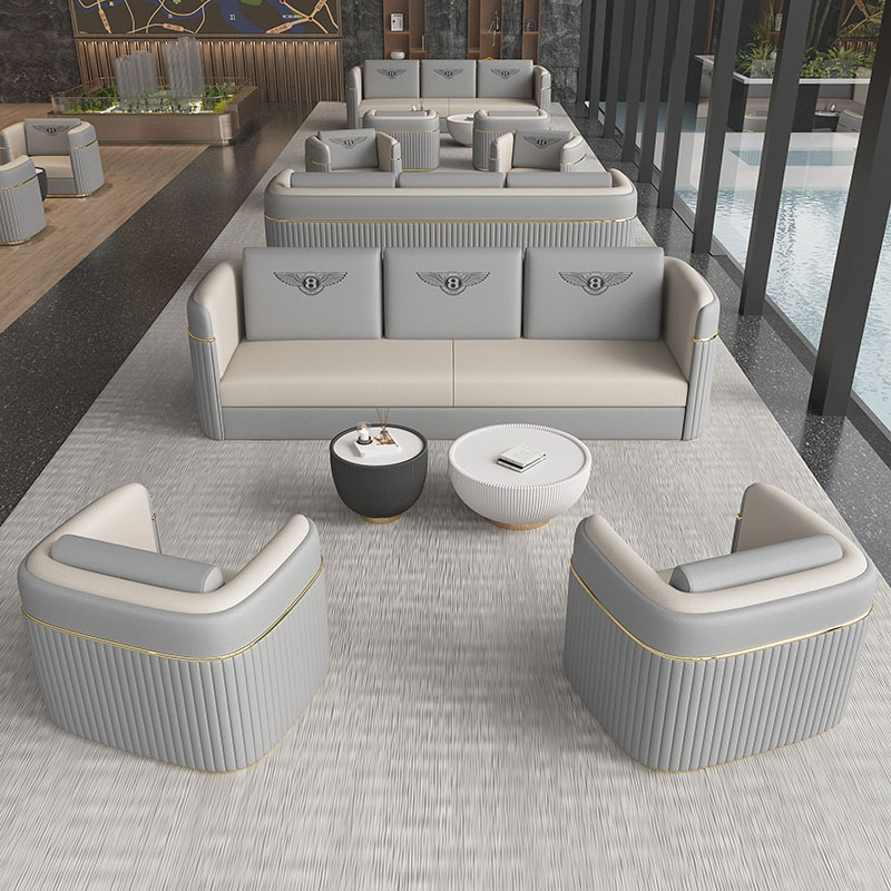 Mesa de cuatro personas de 220 cm de largo + mesa de centro 1+1 (gris)